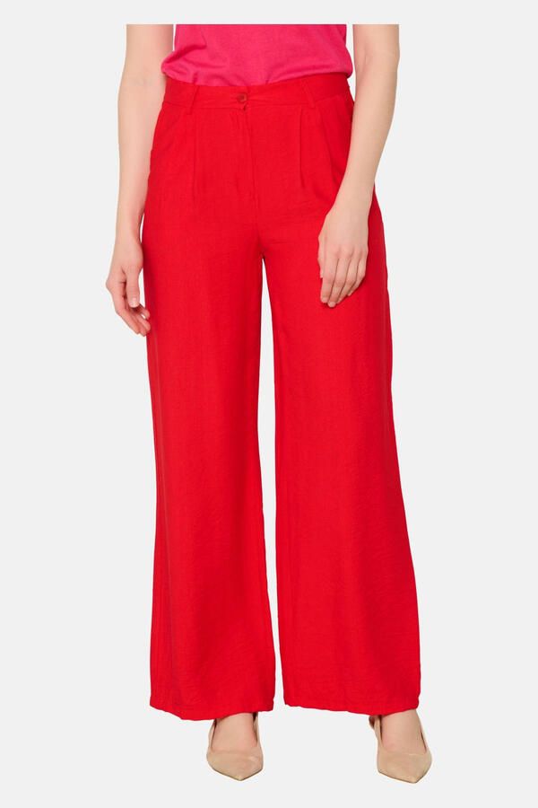 LOLALIZA wide leg regular waist pantalon rood