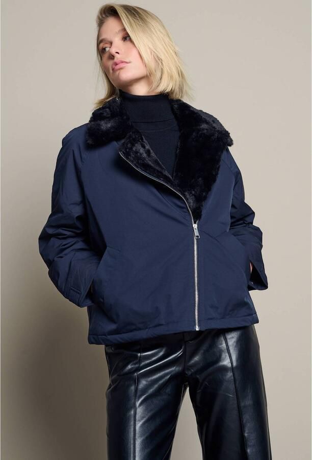 LOLALIZA winterjas donkerblauw