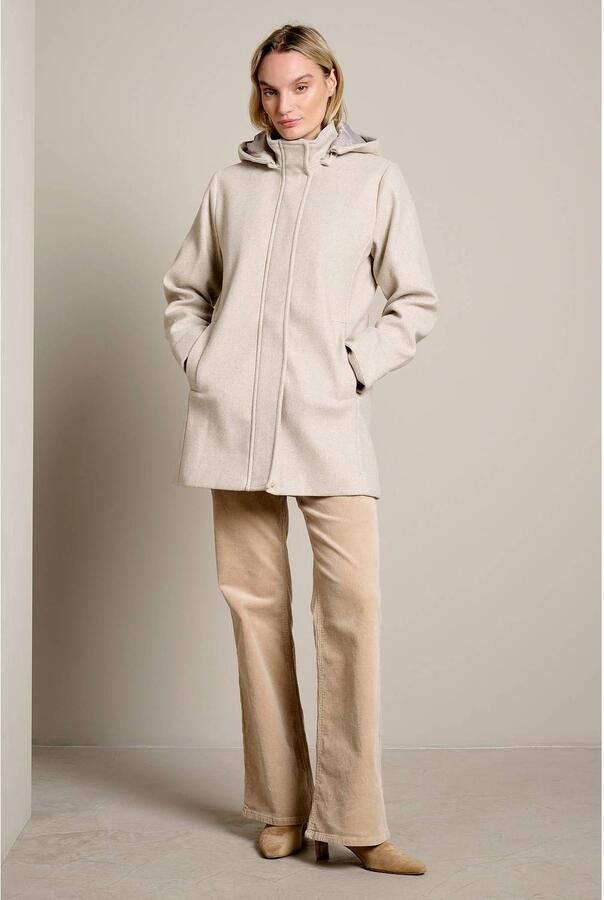 LOLALIZA winterjas met wol beige