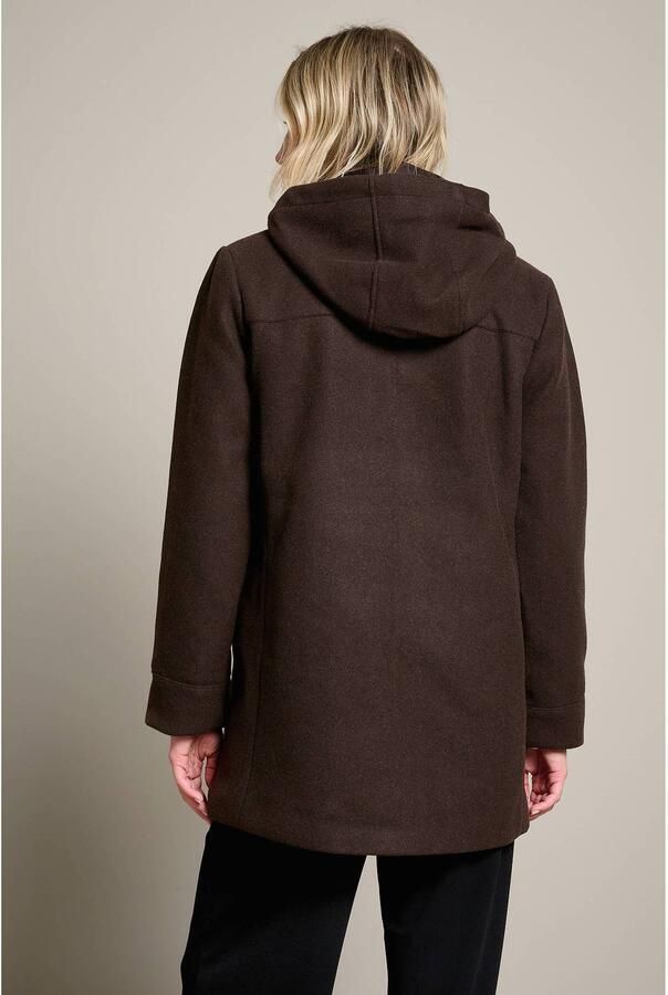 LOLALIZA winterjas met wol donkerbruin - Foto 2