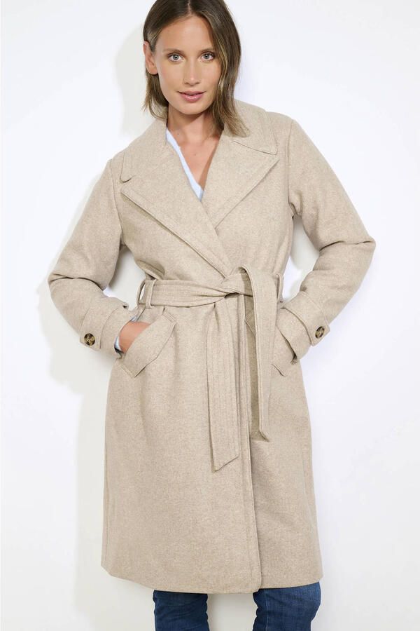 LOLALIZA wollen manteljas beige