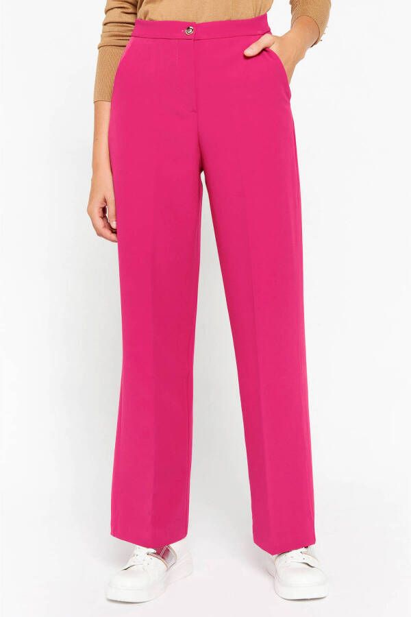 LOLALIZA straight fit pantalon roze