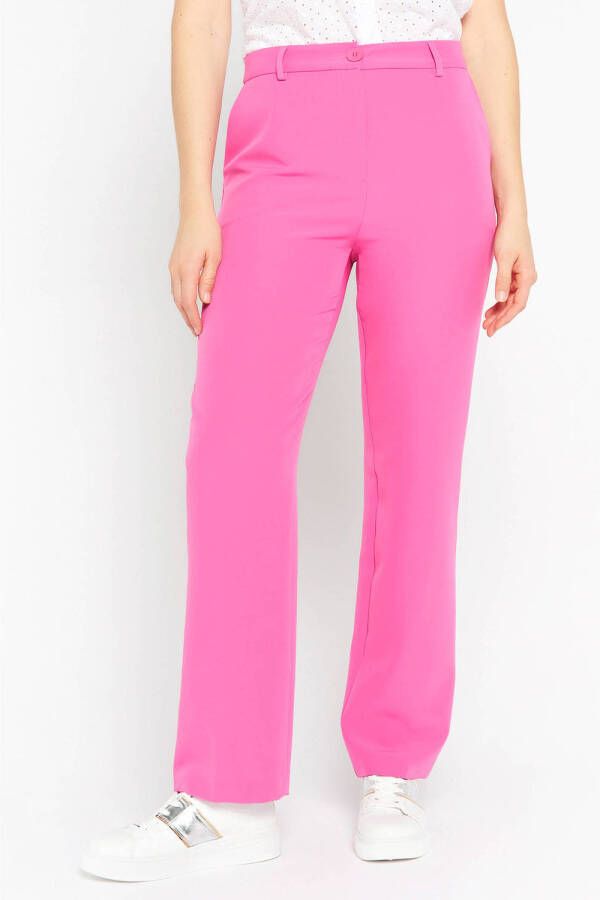 LOLALIZA straight fit pantalon roze