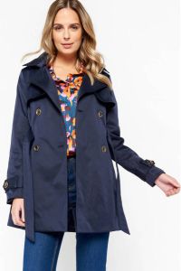 LOLALIZA trenchcoat jas met ceintuur donkerblauw