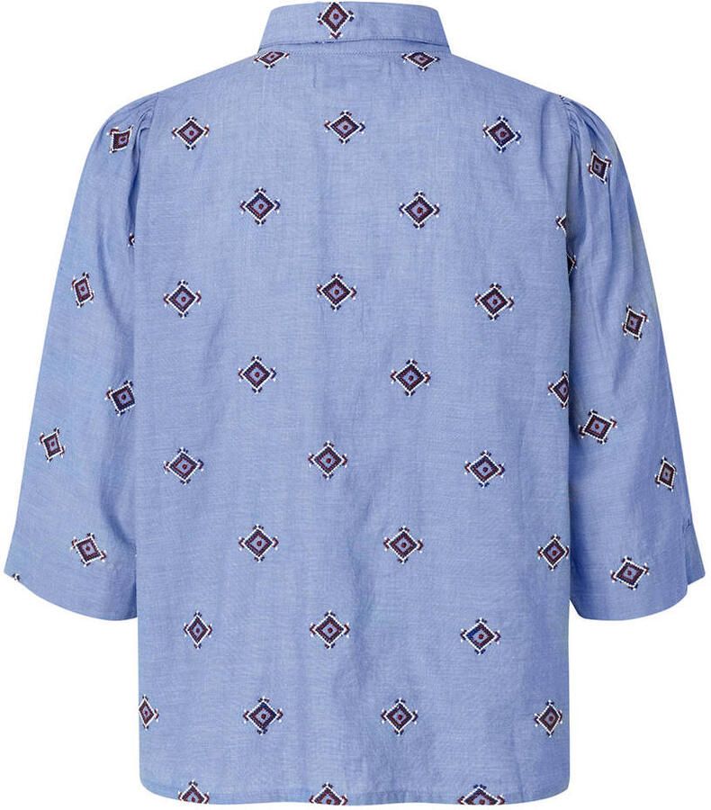 Lollys Laundry Blouse met borduursels Sunset blauw - Foto 2