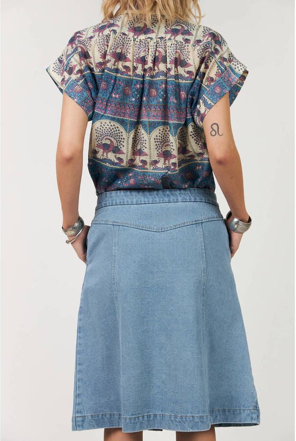 Lollys Laundry blouse blauw - Foto 2