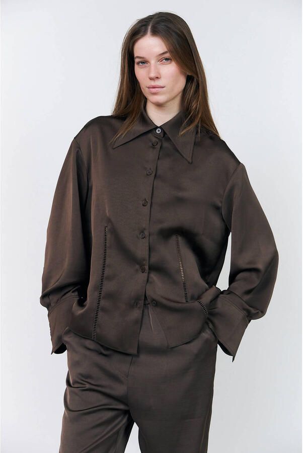Lollys Laundry blouse bruin