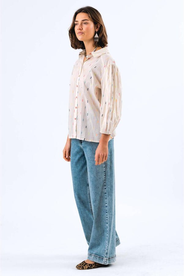 Lollys Laundry Heidill Shirt met Dropped Schouders Multicolor Dames - Foto 2