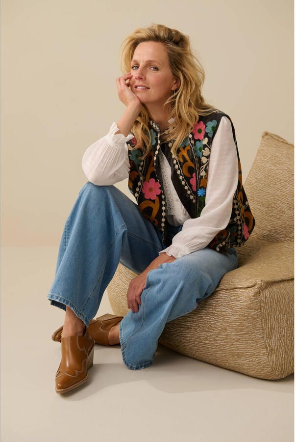 Lollys Laundry Delicate wit overhemd met kantdetails White Dames - Foto 5