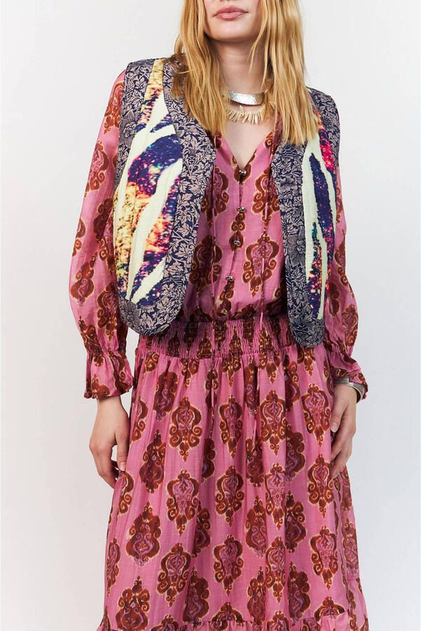 Lollys Laundry bodywarmer met print meerkleurig