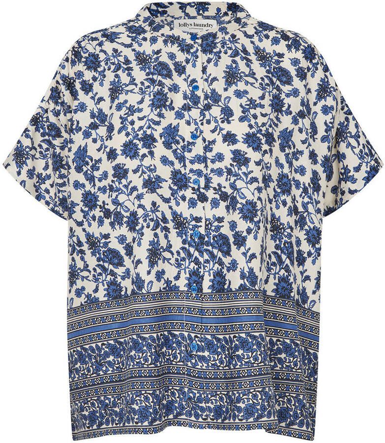 Lollys Laundry gebloemde blouse donkerblauw