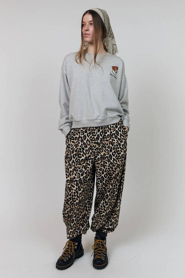 Lollys Laundry gemêleerde sweater grijs