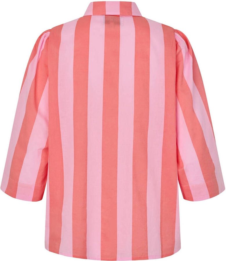 Lollys Laundry gestreepte blouse roze - Foto 2