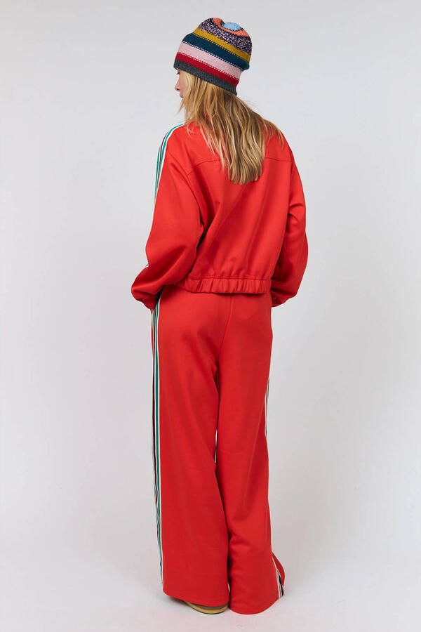 Lollys Laundry gestreepte jas rood groen - Foto 3