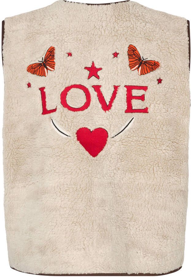Lollys Laundry gilet met backprint beige - Foto 2