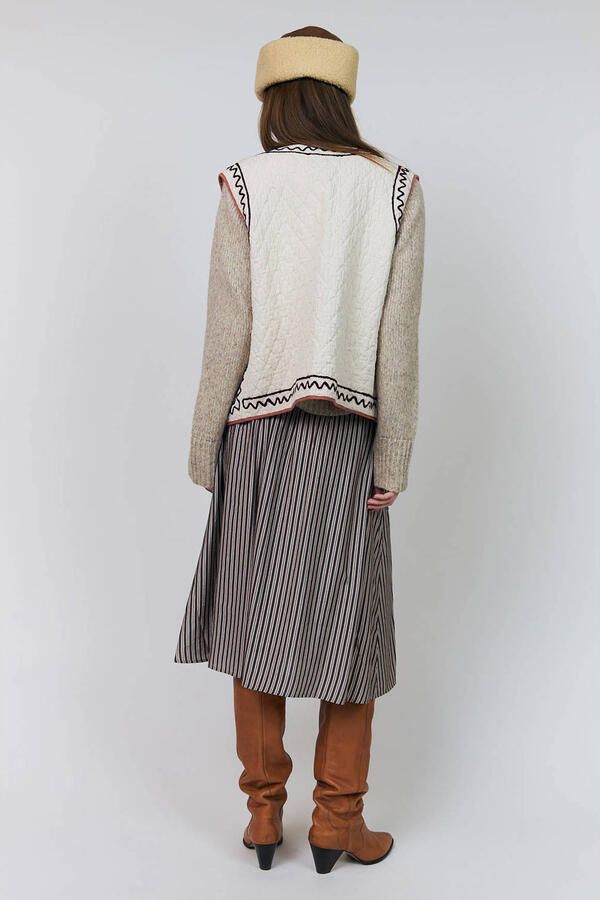 Lollys Laundry gilet met borduursels en print meerkleurig - Foto 3