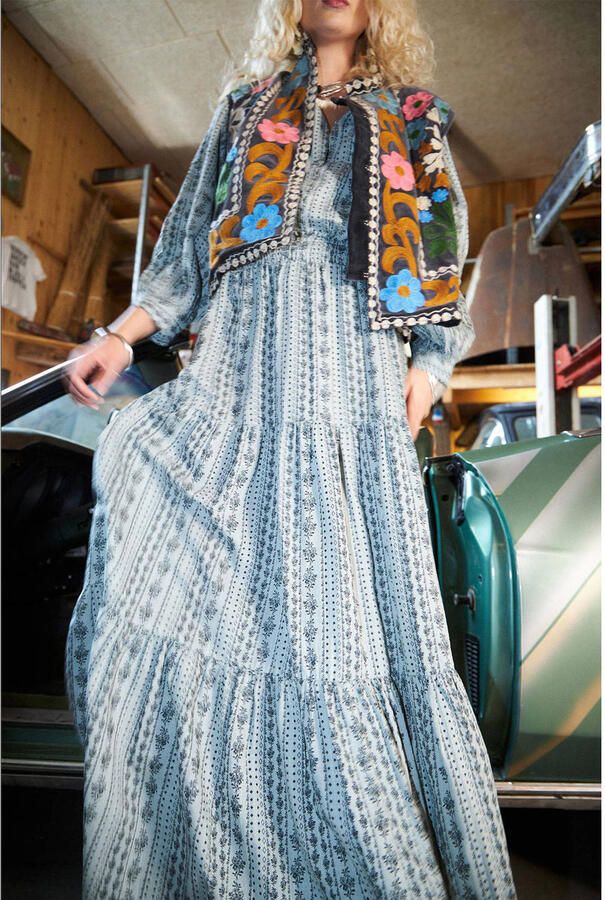 Lollys Laundry Bohemian-geïnspireerde Bloemen Geborduurde Vest Multicolor Dames - Foto 3