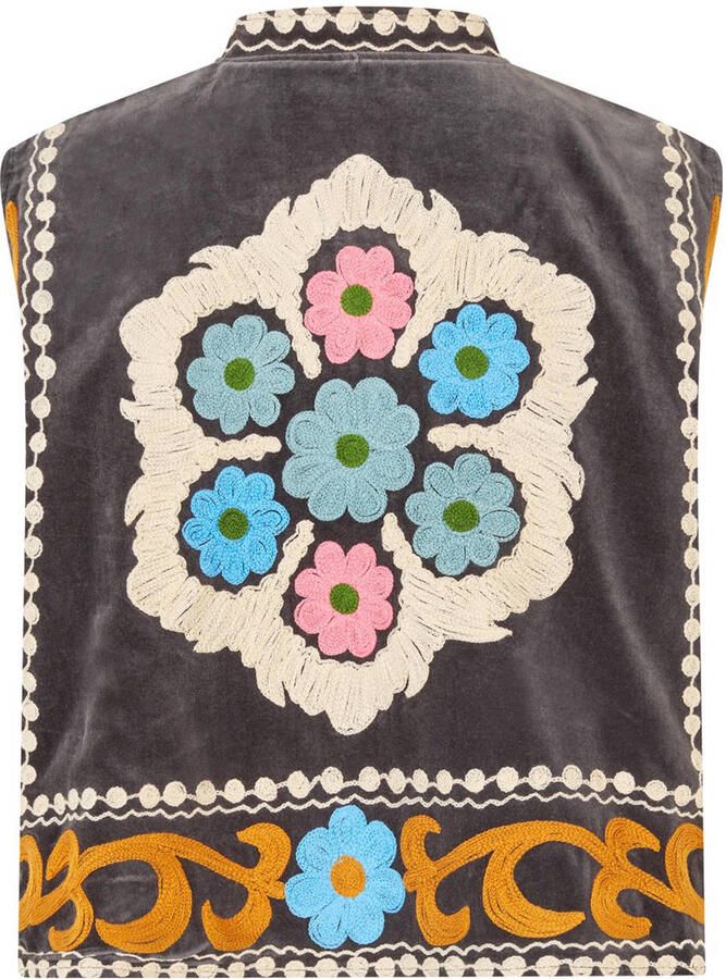 Lollys Laundry Bohemian-geïnspireerde Bloemen Geborduurde Vest Multicolor Dames - Foto 2