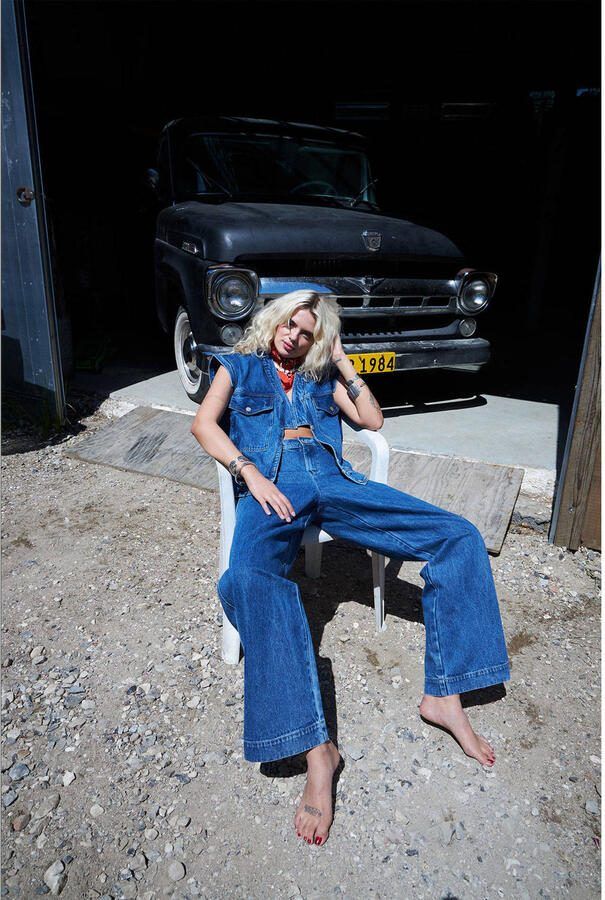 Lollys Laundry Blauwe Floridall Broek Klassiek en Modern Blue Dames - Foto 2