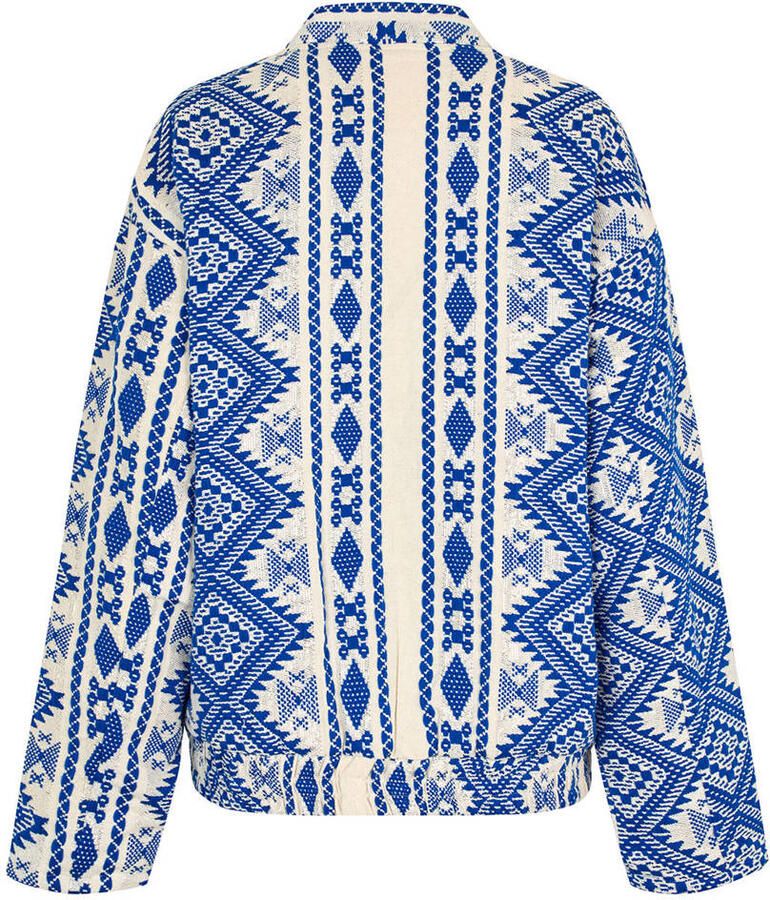 Lollys Laundry Gewatteerde jas met lurex Hawaii blauw - Foto 2