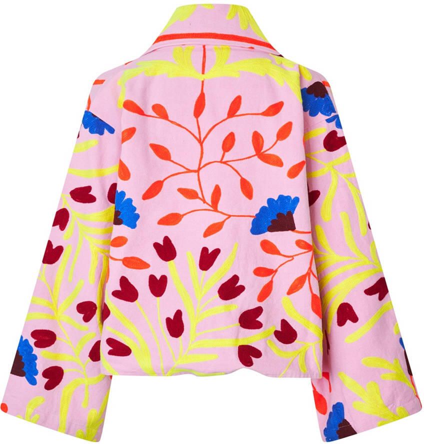 Lollys Laundry Kleurrijke Unieke Jas met Wijde Mouwen Multicolor Dames - Foto 2