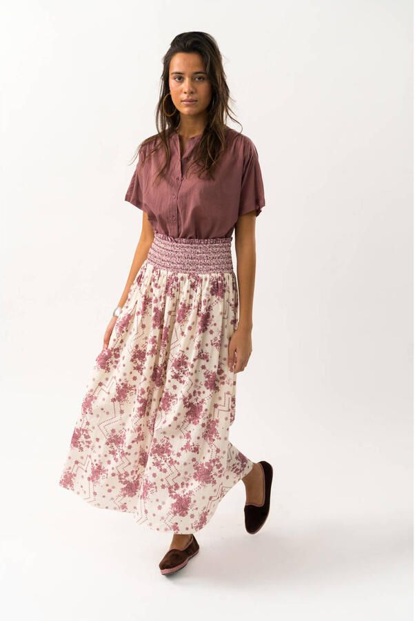 Lollys laundry maxi rok oudroze