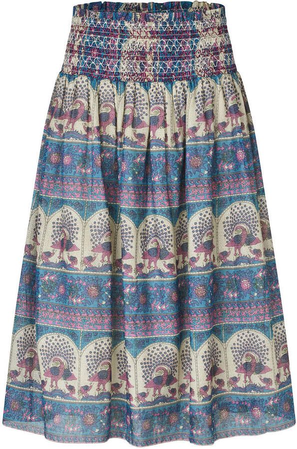 Lollys Laundry midi rok blauw