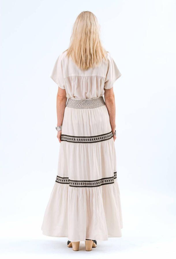 Lollys Laundry Bohemian Diamondll Maxi Rok in Crème Beige Dames - Foto 2