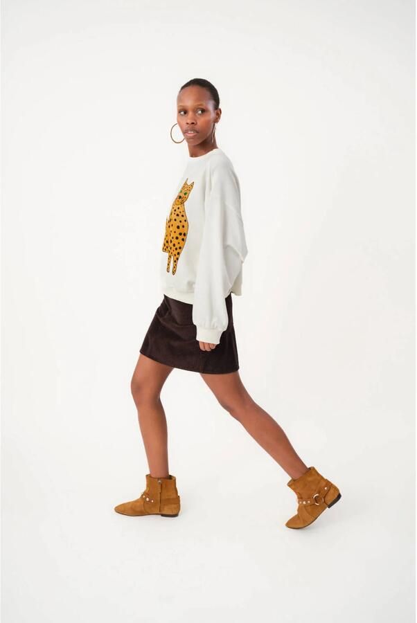 Lollys Laundry Sweater met print Sydney wit - Foto 2