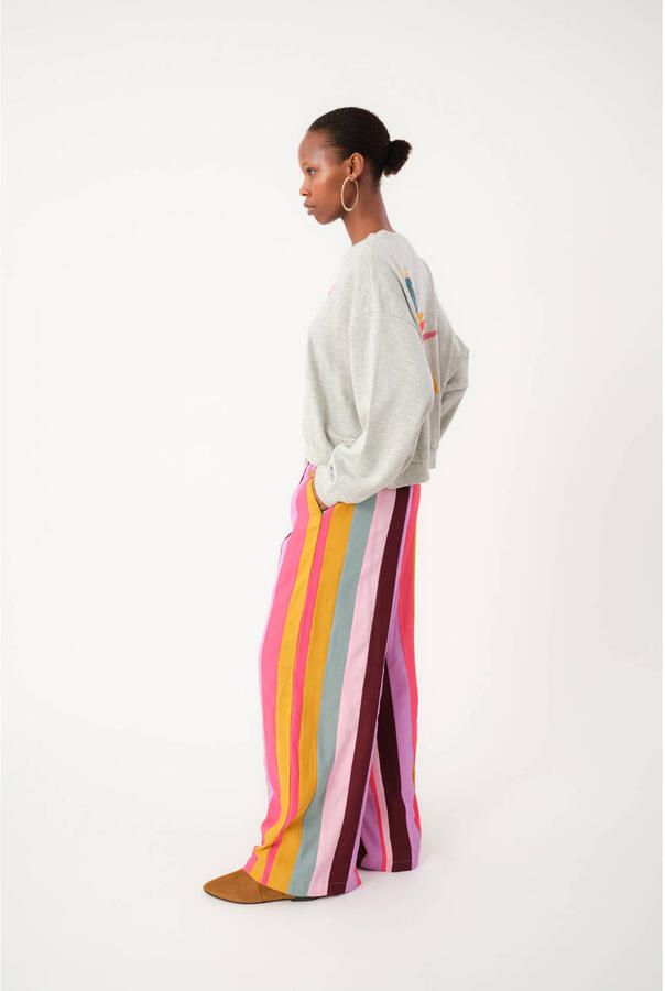 Lollys Laundry Sweater met logo Sydney grijs - Foto 2