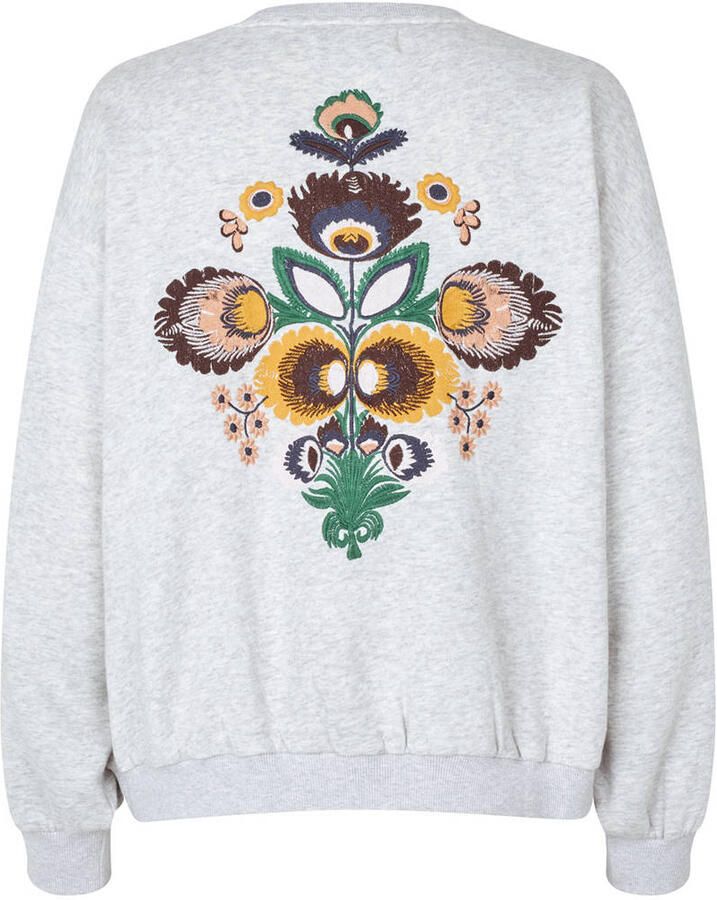 Lollys Laundry Sweater met logo Sydney grijs - Foto 2