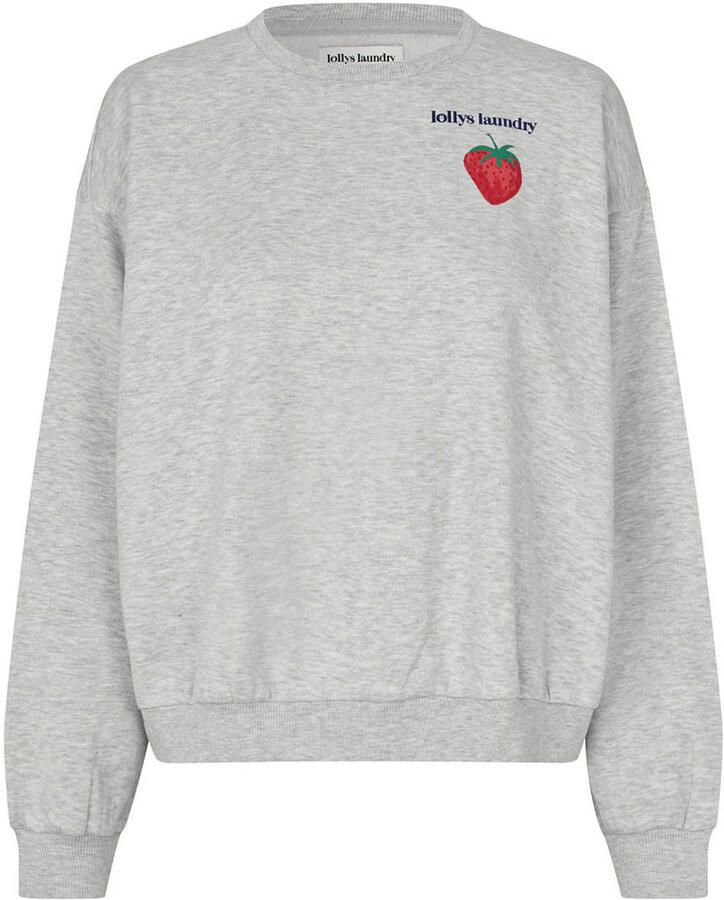 Lollys Laundry sweater met backprint grijs