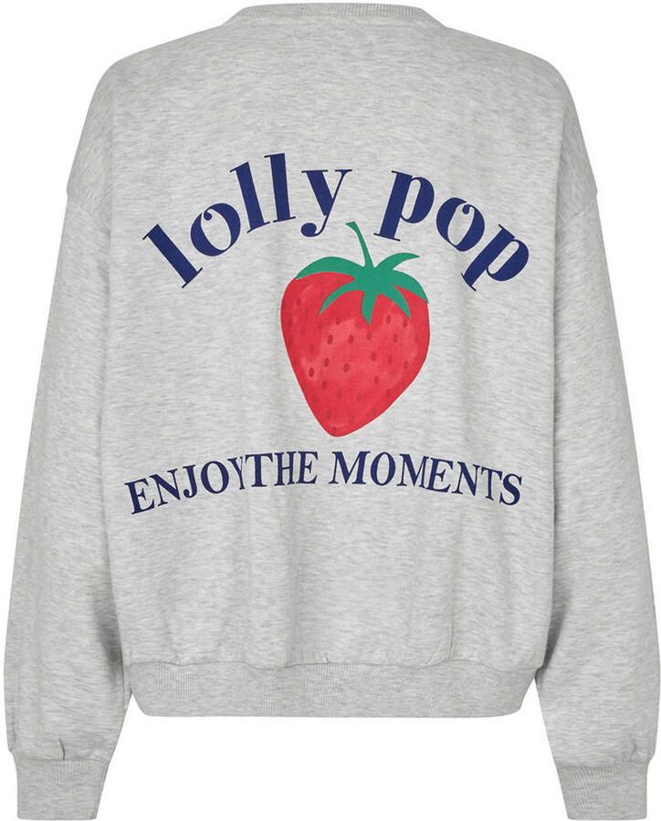 Lollys Laundry sweater met backprint grijs - Foto 2