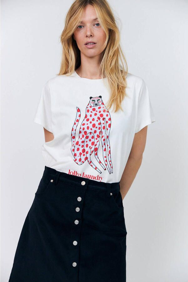 Lollys Laundry T-shirt met print ecru