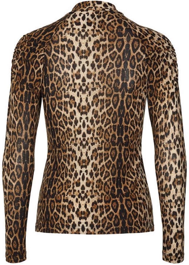 Lollys Laundry top met col en panterprint - Foto 2
