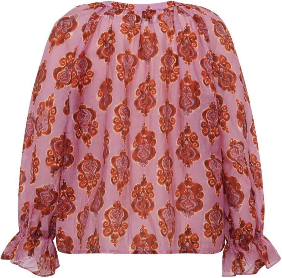 Lollys Laundry top met print roze