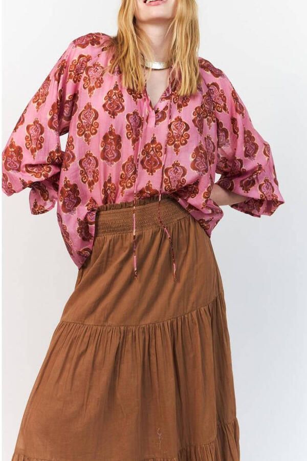 Lollys Laundry top met print roze - Foto 3