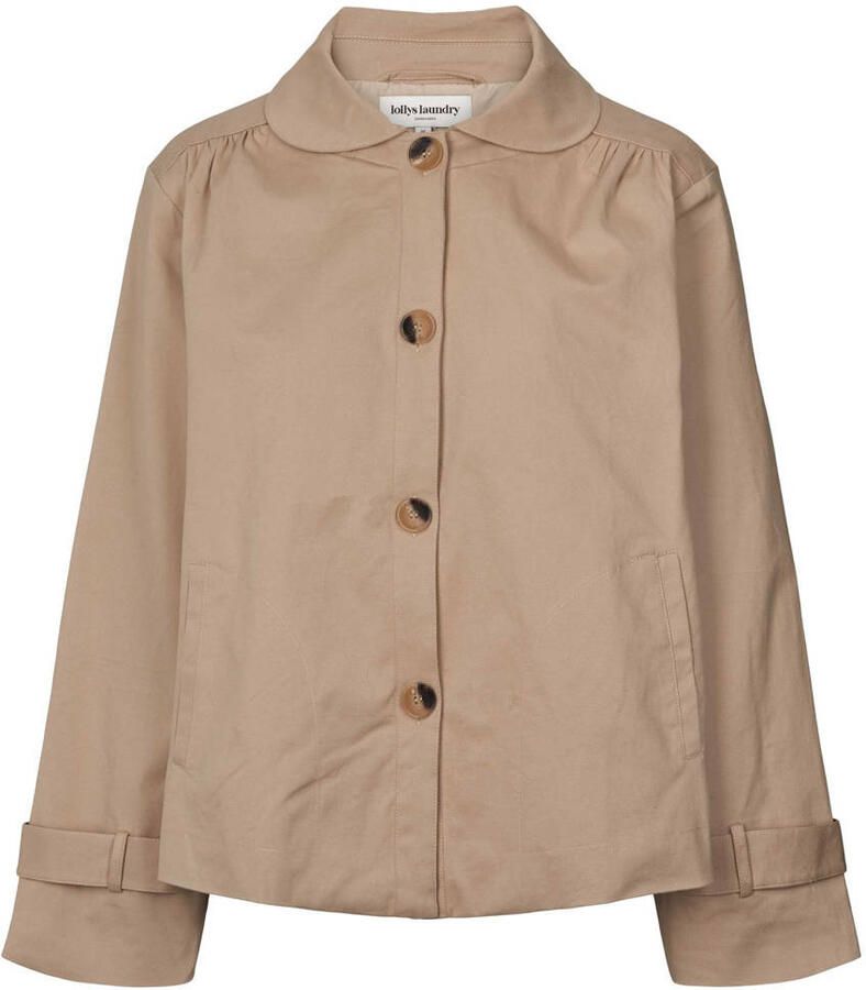 Lollys Laundry Elegante Tijdloze Violall Jas Ecru Beige Dames