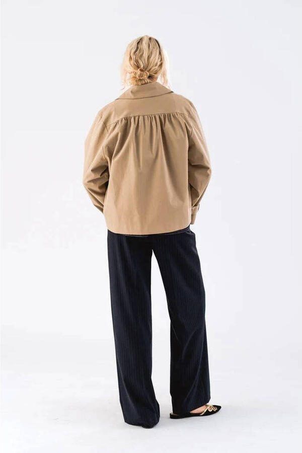 Lollys Laundry Elegante Tijdloze Violall Jas Ecru Beige Dames - Foto 3