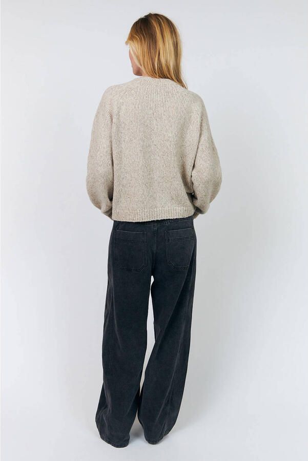 Lollys Laundry vest met wol beige - Foto 2
