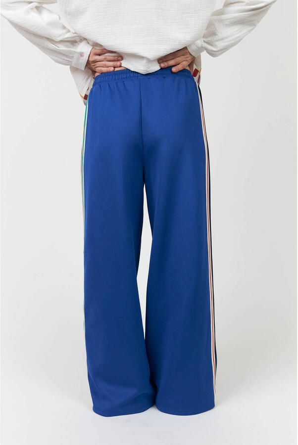 Lollys Laundry wide leg regular waist broek blauw - Foto 3