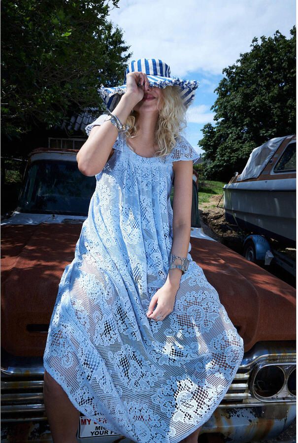 LOLLYS LAUNDRY Dames Jurken Milanll Midi Dress Sl Lichtblauw - Foto 6