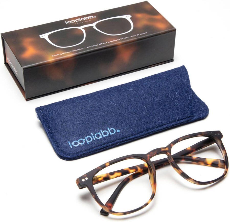 Looplabb leesbril met tortoise print The George bruin - Foto 2