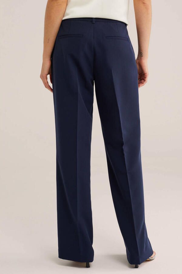 Loose fit pantalon marineblauw - Foto 2