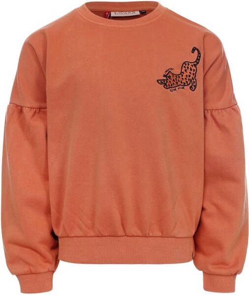 LOOXS little sweater met printopdruk warmoranje Printopdruk 128