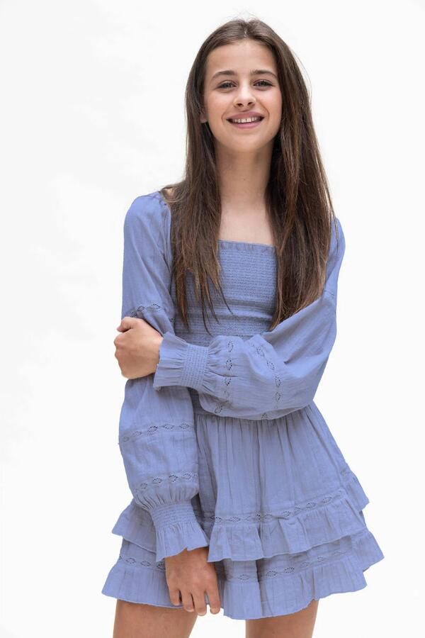 LOOXS 10sixteen Meisjes Jurken 2512-5828 Lichtblauw - Foto 5