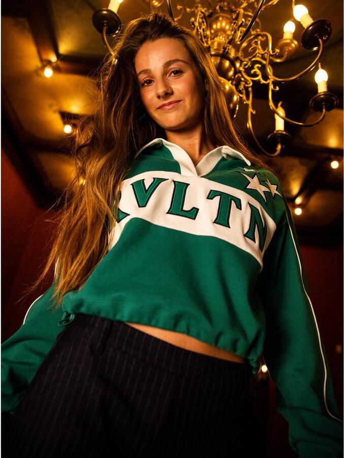 LOOXS 10sixteen boxy sweater met sterren groen - Foto 2