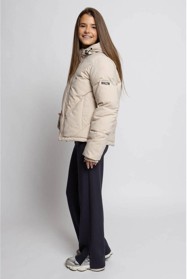 LOOXS 10sixteen gestreepte quilted winterjas ecru - Foto 2