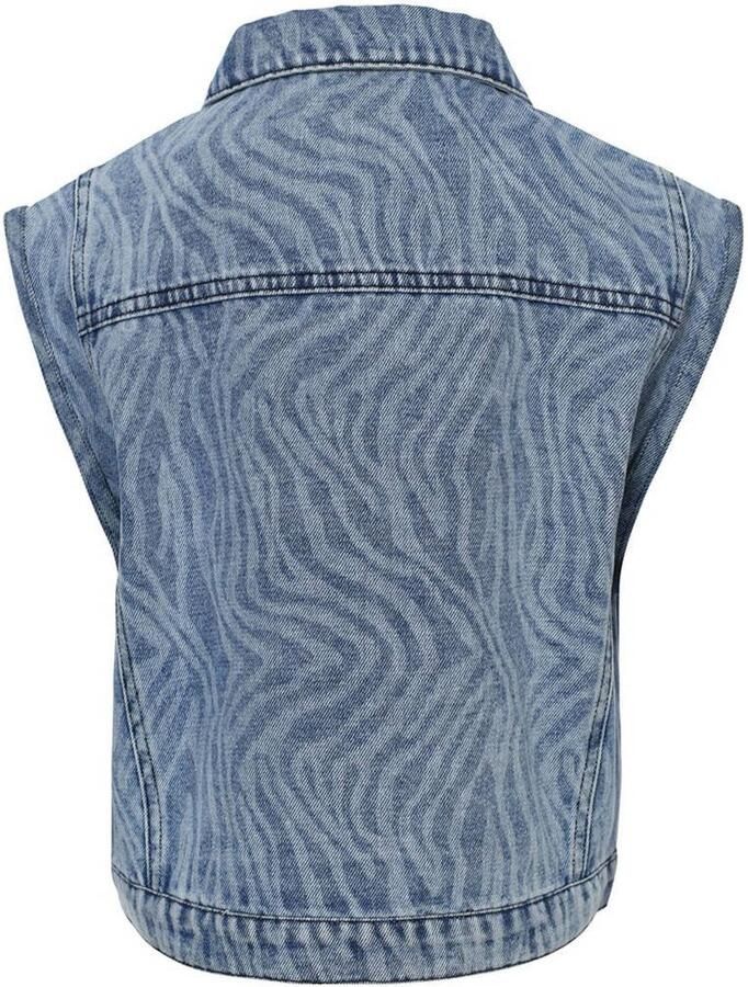 LOOXS 10sixteen gilet met all over print medium blue denim - Foto 6