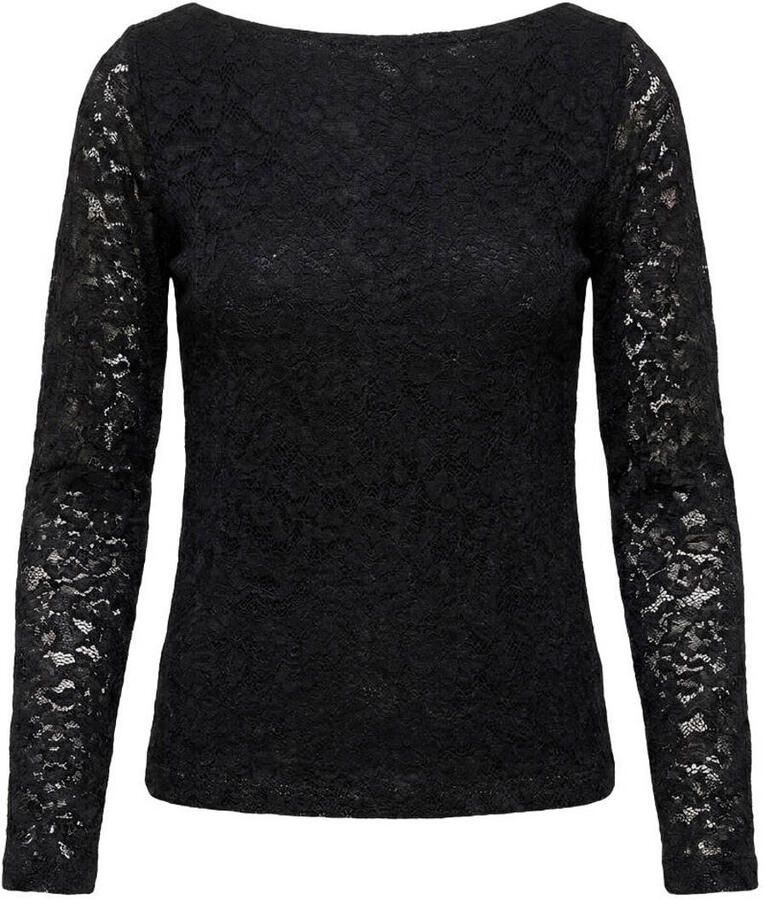 LOOXS 10sixteen kanten aansluitende longsleeve antraciet